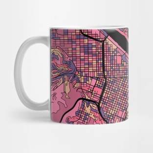 Portland Map Pattern in Purple & Pink Mug